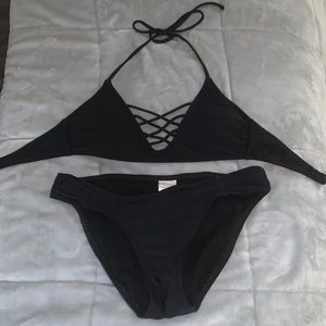 Black target bikini